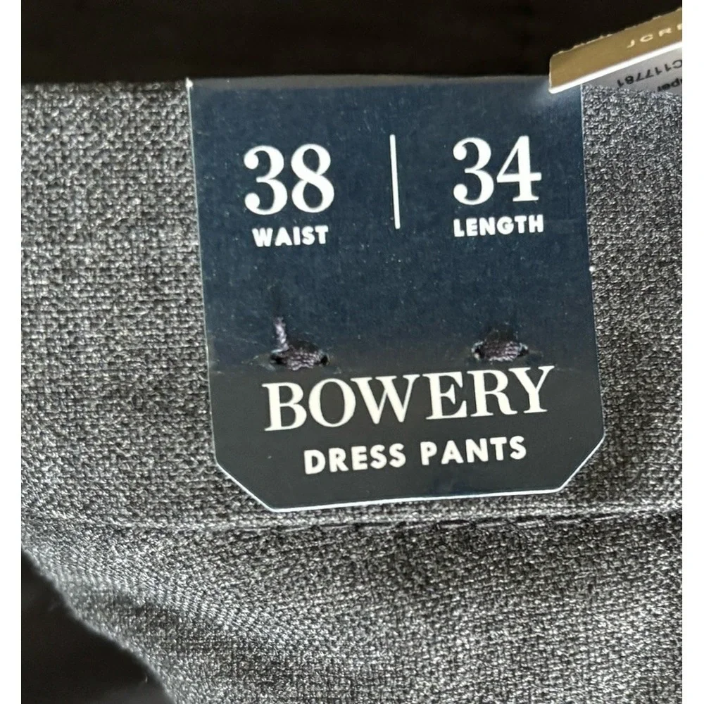 J. Crew Men's‎ Bowery Dress Pants 38 x 34 NWT Gray Wool Blend